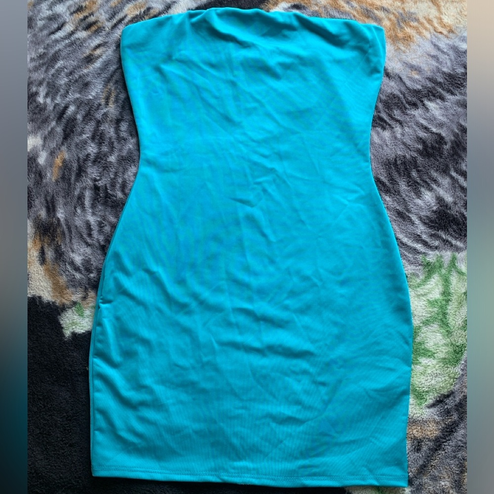 Turquoise mini dress